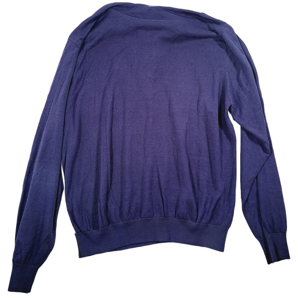 Bobby Chain Men's 1/4 Zipper Sweater Blue & Gray Size Large - Picture 2 of 7
